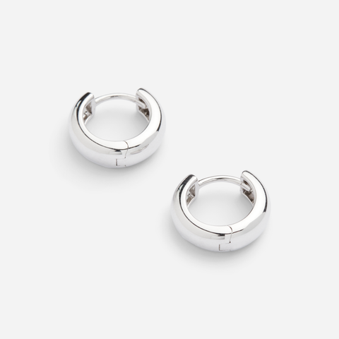 Huggie Hoop Silver - Earrings