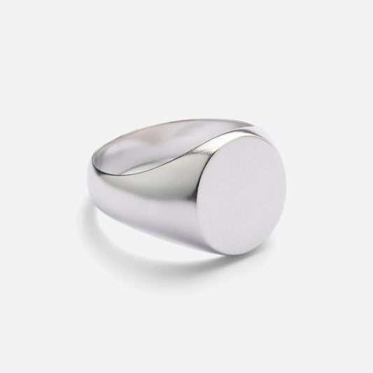 Oval Silver Signet Ring